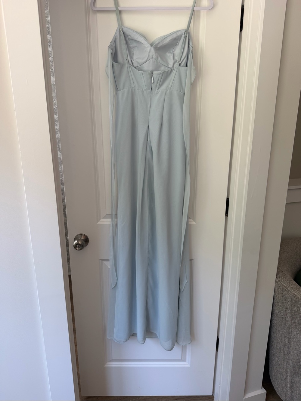 Azazie x Kendall and Kylie Light Blue Draped Maxi Dress - Picture 7 of 10